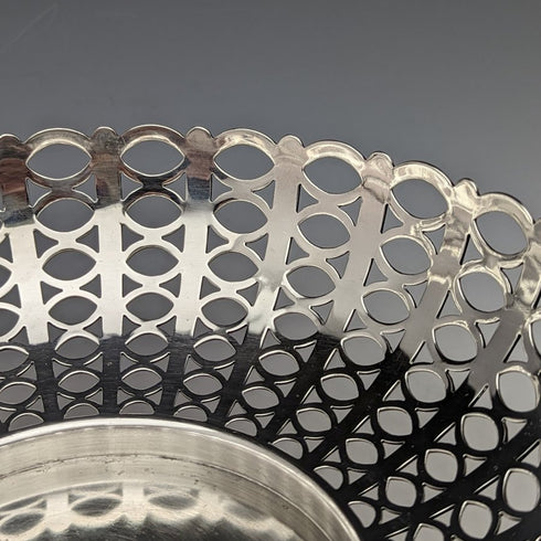 1911年 英国アンティーク 純銀製ボウル ピアス装飾 452g MAPPIN&WEBB